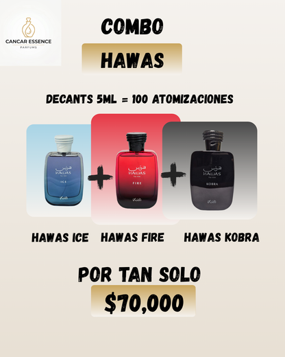 Combo hawas (Ice - Fire - Kobra) 5ml
